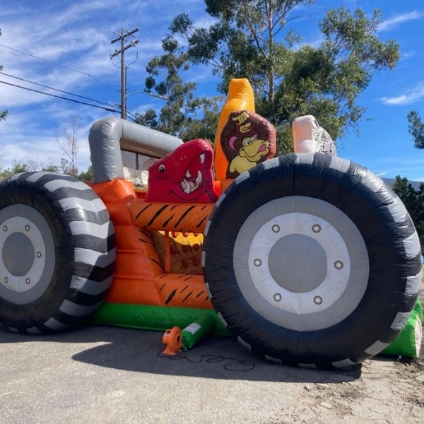 Safari Jeep Combo Bouncer w/ Climbing Wall