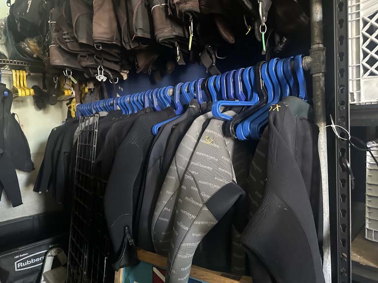 Catalina dive shop equipment