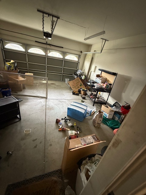 Floor lamp and ironing board